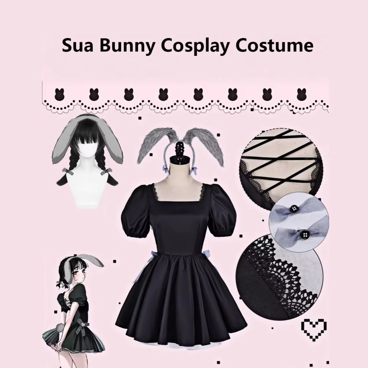 Anime Cosplay Black Girl - Костюм для косплея 