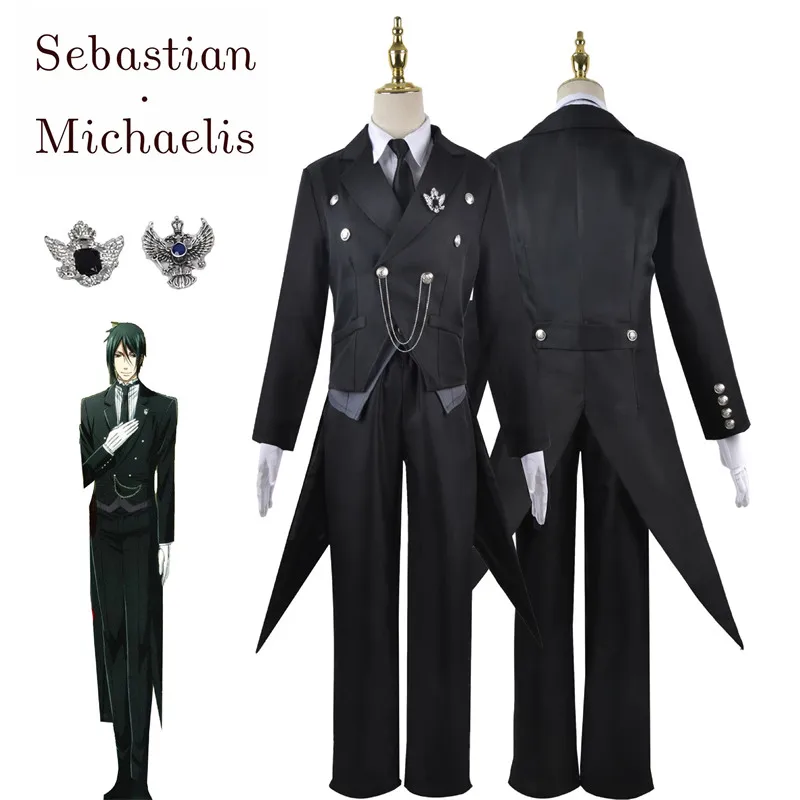 Anime Cosplay Japanese - Черный дворецкий Себастьян Михаэлис Косплей Костюм