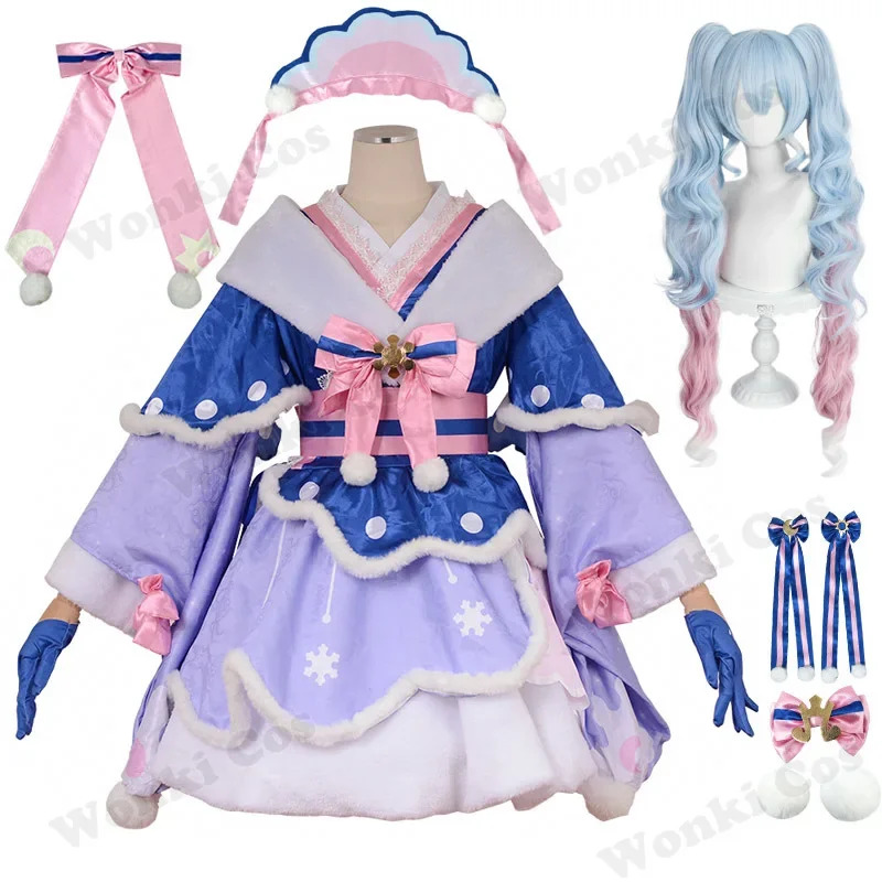 Anime Cosplay Miku - Костюм для косплея «Снег Мику», парик