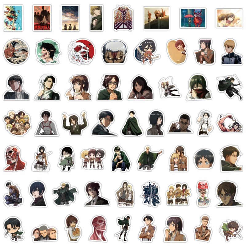 Anime Cosplay Cute - 60 шт. наклеек «Атака Титанов»: милые,