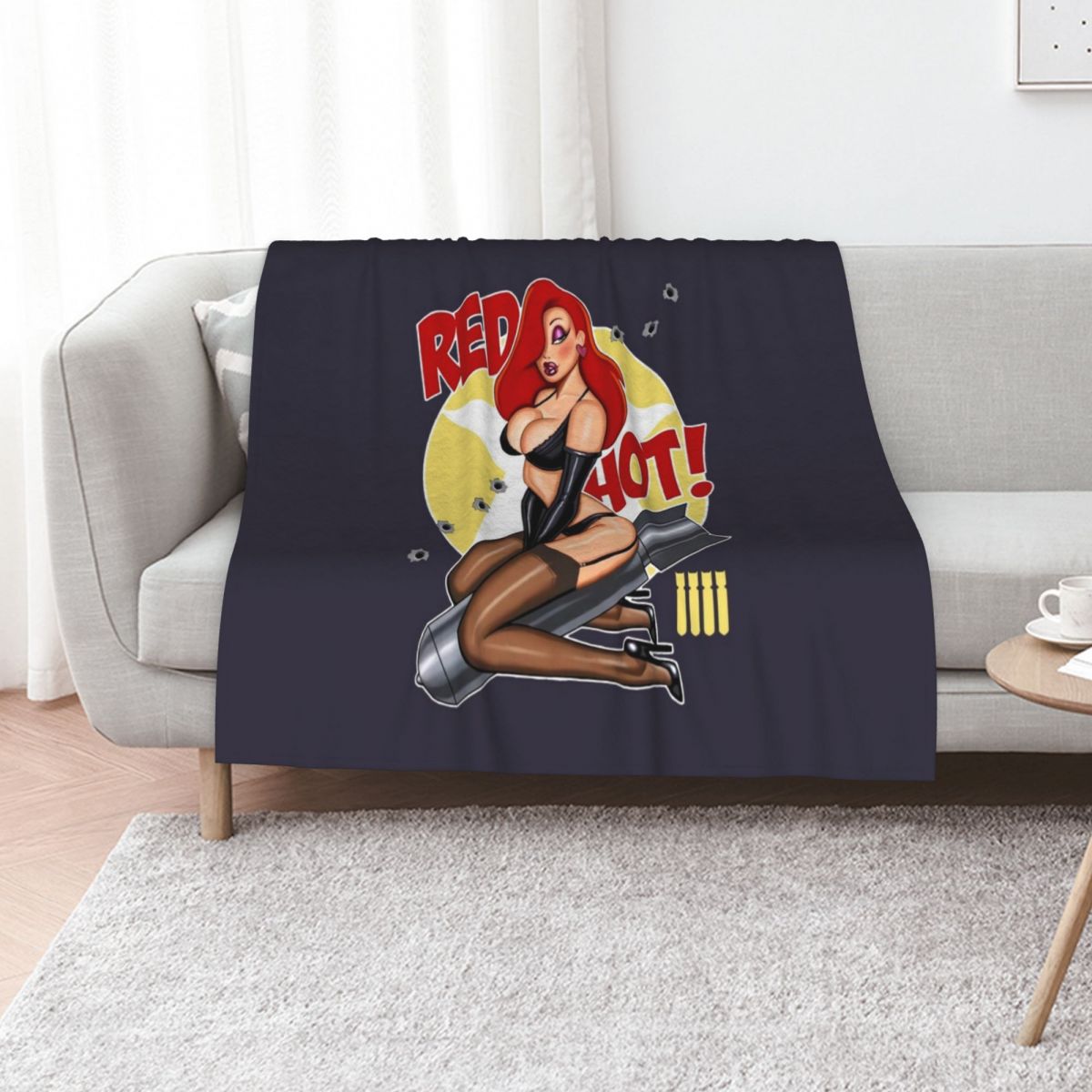 Anime Cosplay Ideas For Women - Плед-покрывало Red Hot Nose Art Jessica