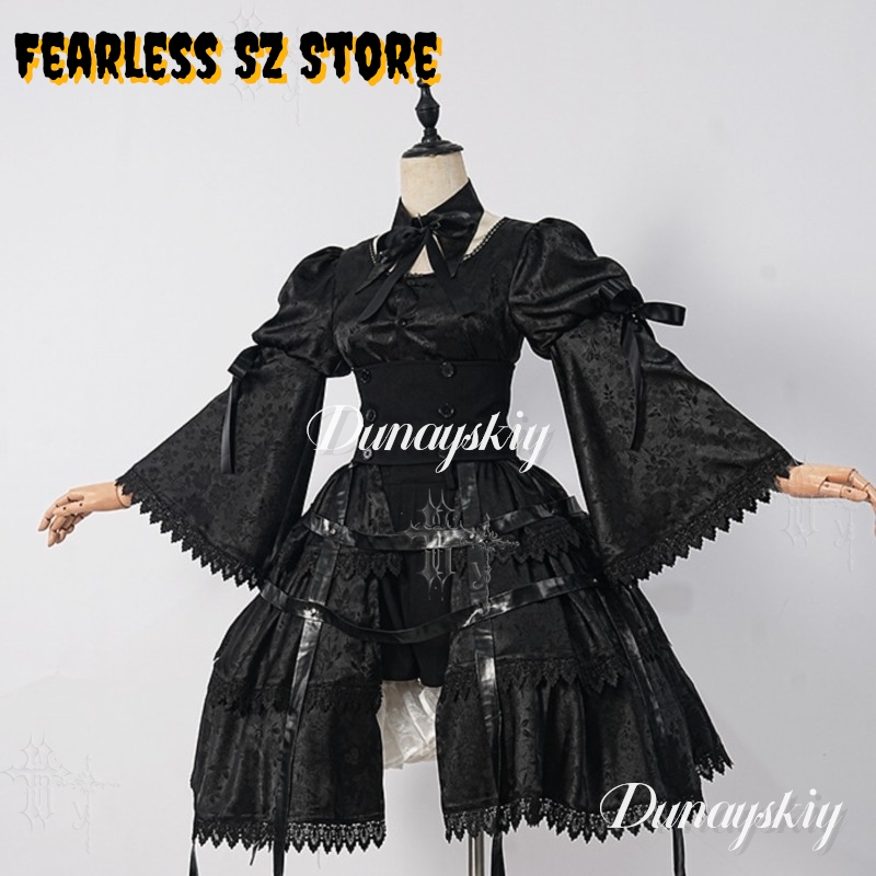 Новое черное готическое платье – обзор и цена Anime Cosplay Black Girl