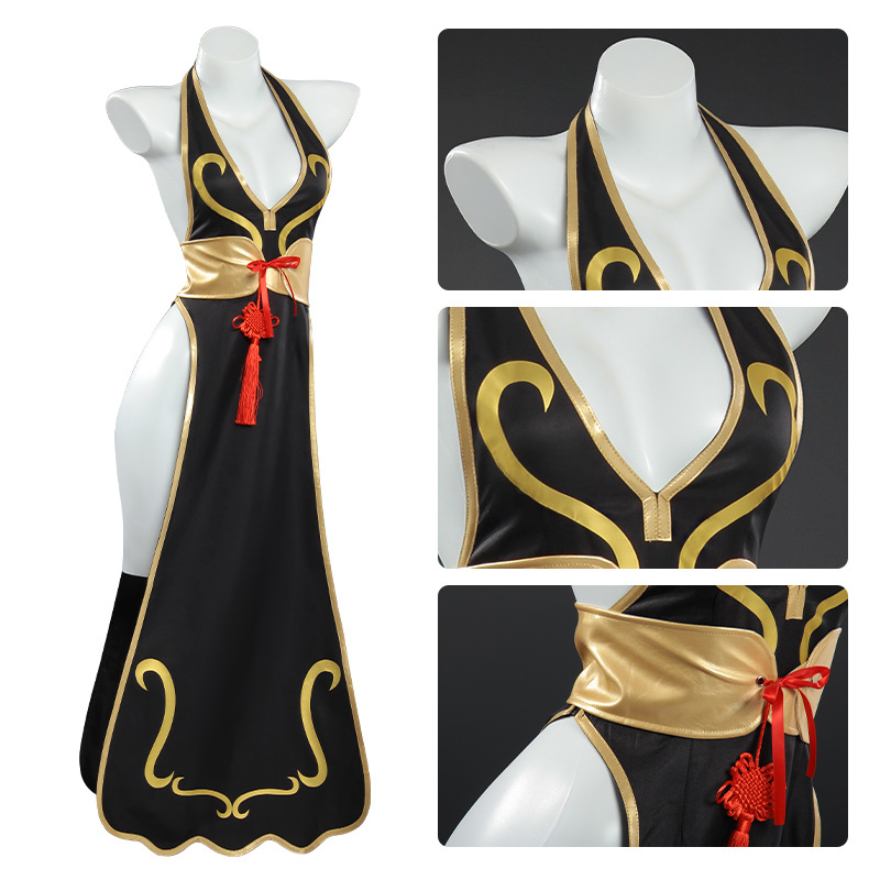 Костюм для косплея Чун-Ли из S – обзор и цена Anime Cosplay Black Girl