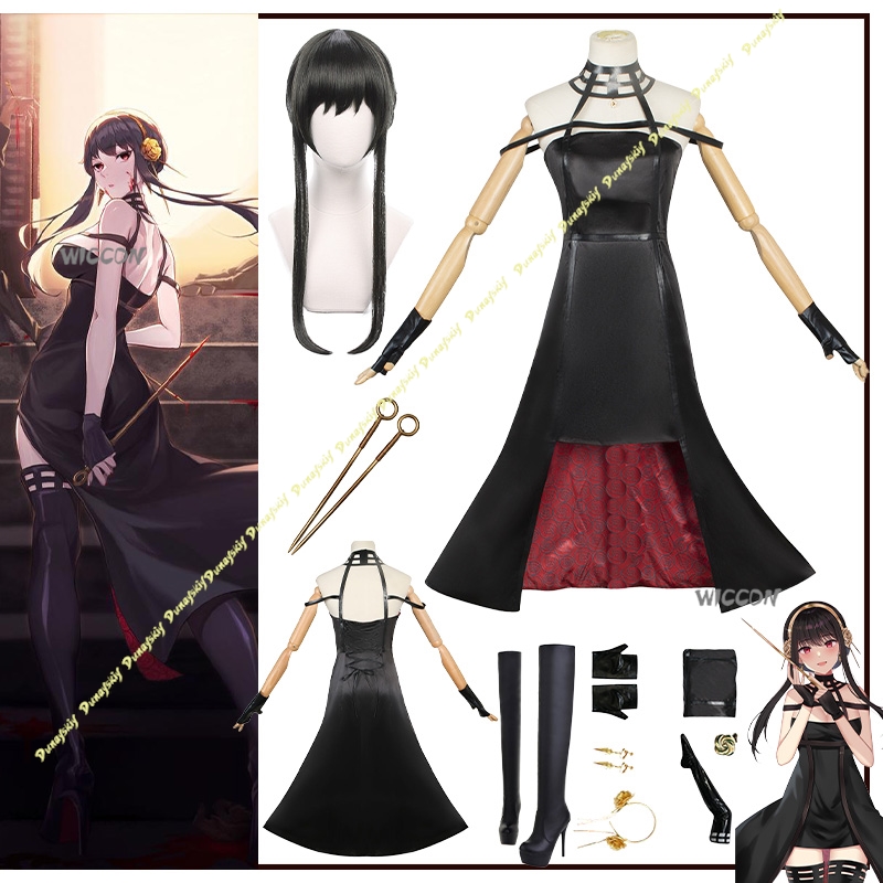 Костюм аниме Yor Forger, костю – обзор и цена Anime Cosplay Black Girl