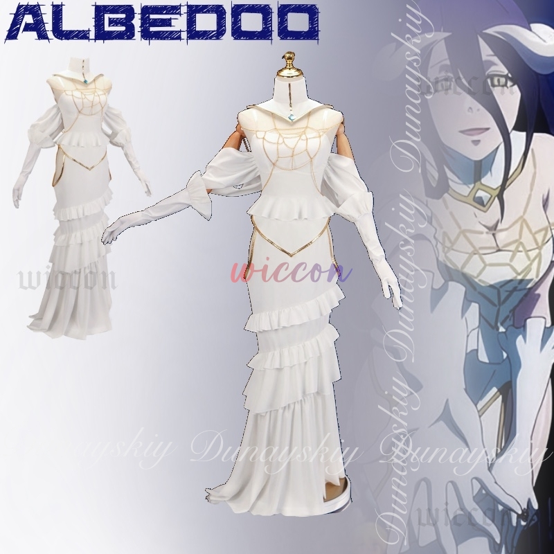Overlord Albedo Косплей Белое  – обзор и цена Anime Cosplay Albedo